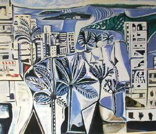 Cannes cubiste en huile sur toile — Pierre Dabadie