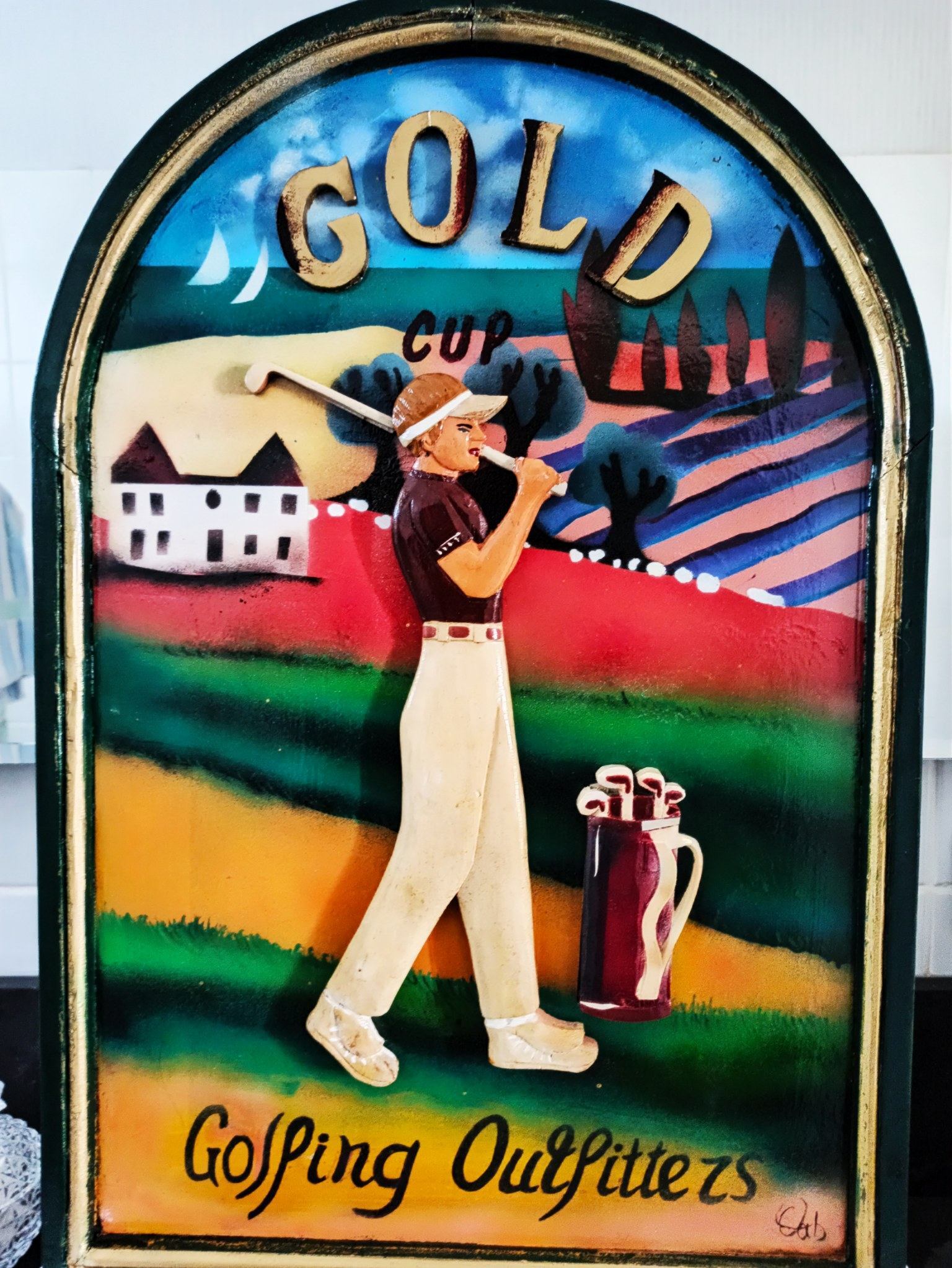 Gold Cup — trophée en or hyperréaliste à l'aérographe de Pierre Dabadie