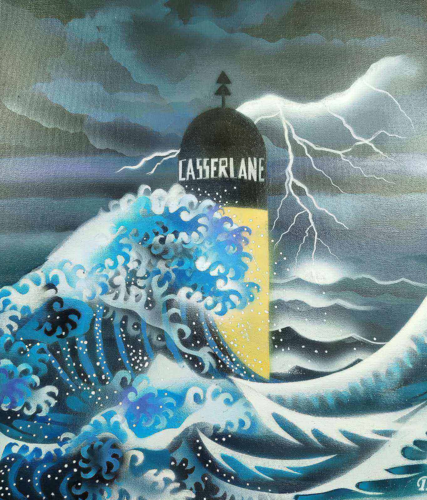 La Casserlane — paysage local à l'aérographe de Pierre Dabadie