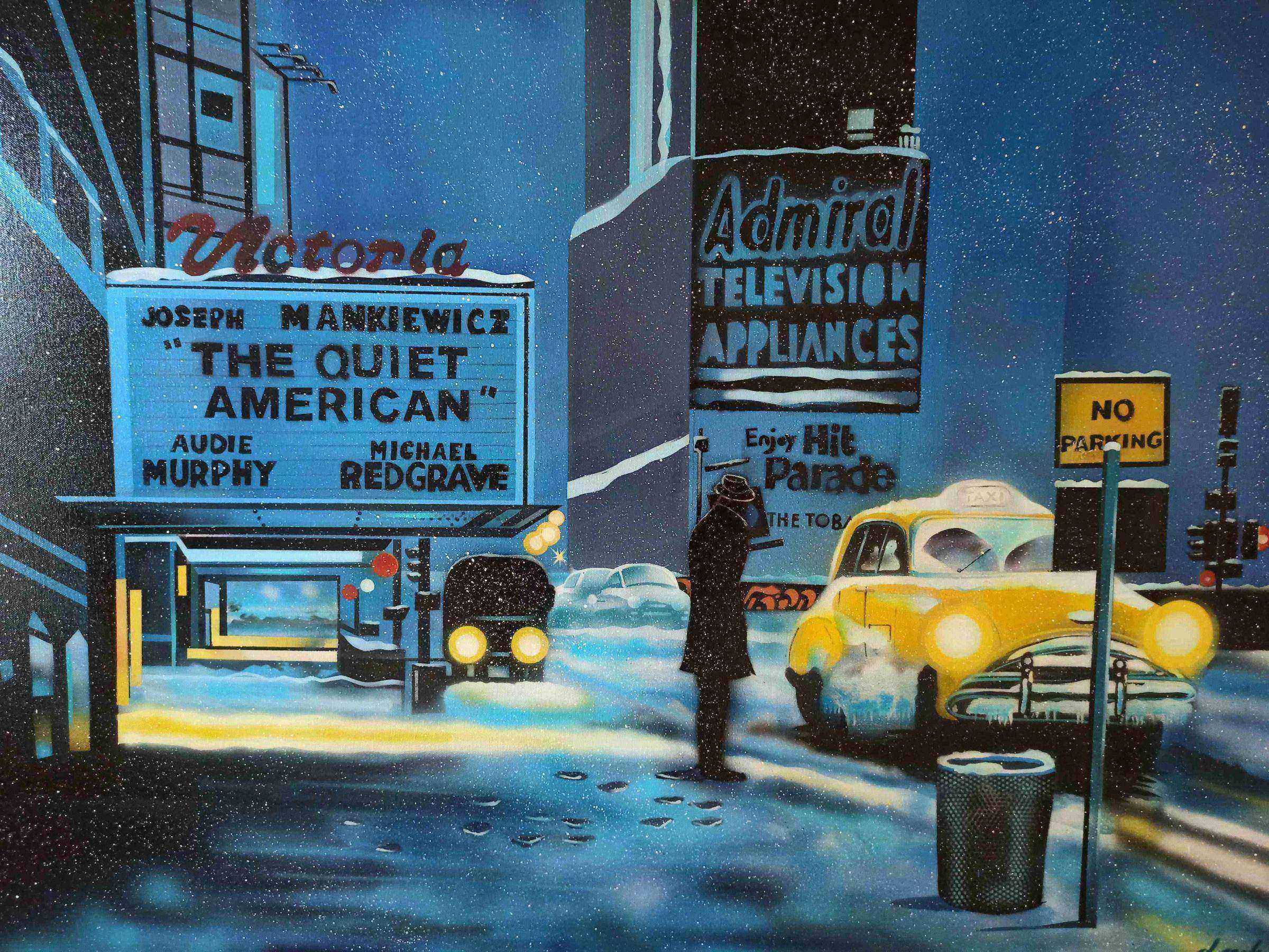 NY at Night — New York nocturne à l'aérographe de Pierre Dabadie