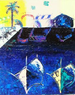Sanary-sur-Mer en acrylique — Pierre Dabadie artiste du Var